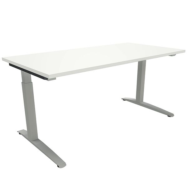 Manuell höhenverstellbarer Schreibtisch »Sidney« 160 cm C-Fuß Quadratrohr