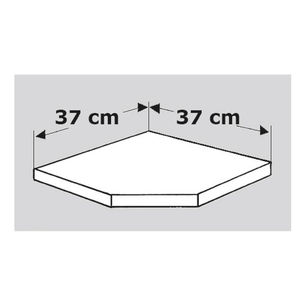 Eckfachboden für Stahlregal »Stora 100« 30 cm tief