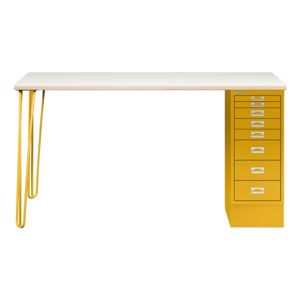 Schreibtisch »MultiRange« plywood Platte mit 8 Schubladen